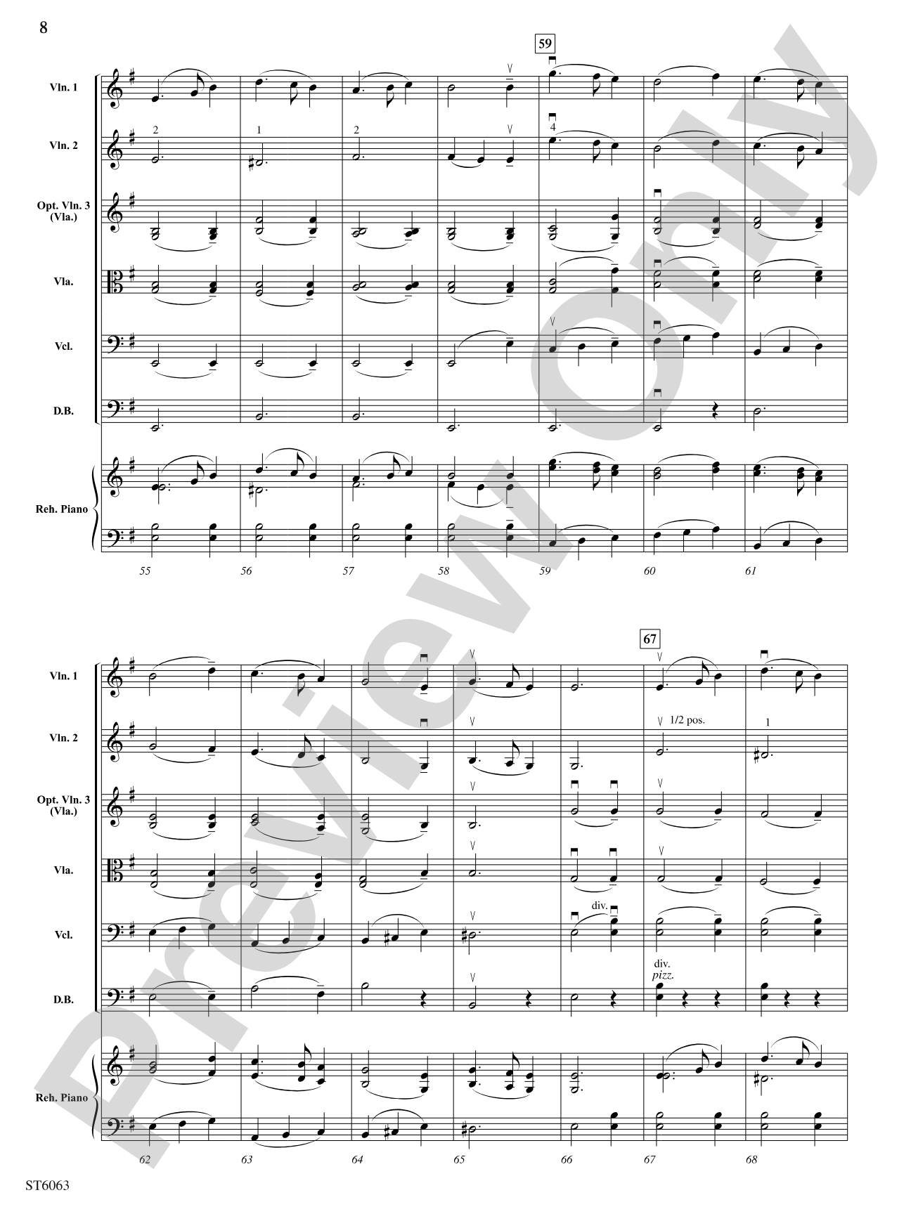 Carillon from L'arlesienne Suite No. 1: String Orchestra Conductor Score & Parts