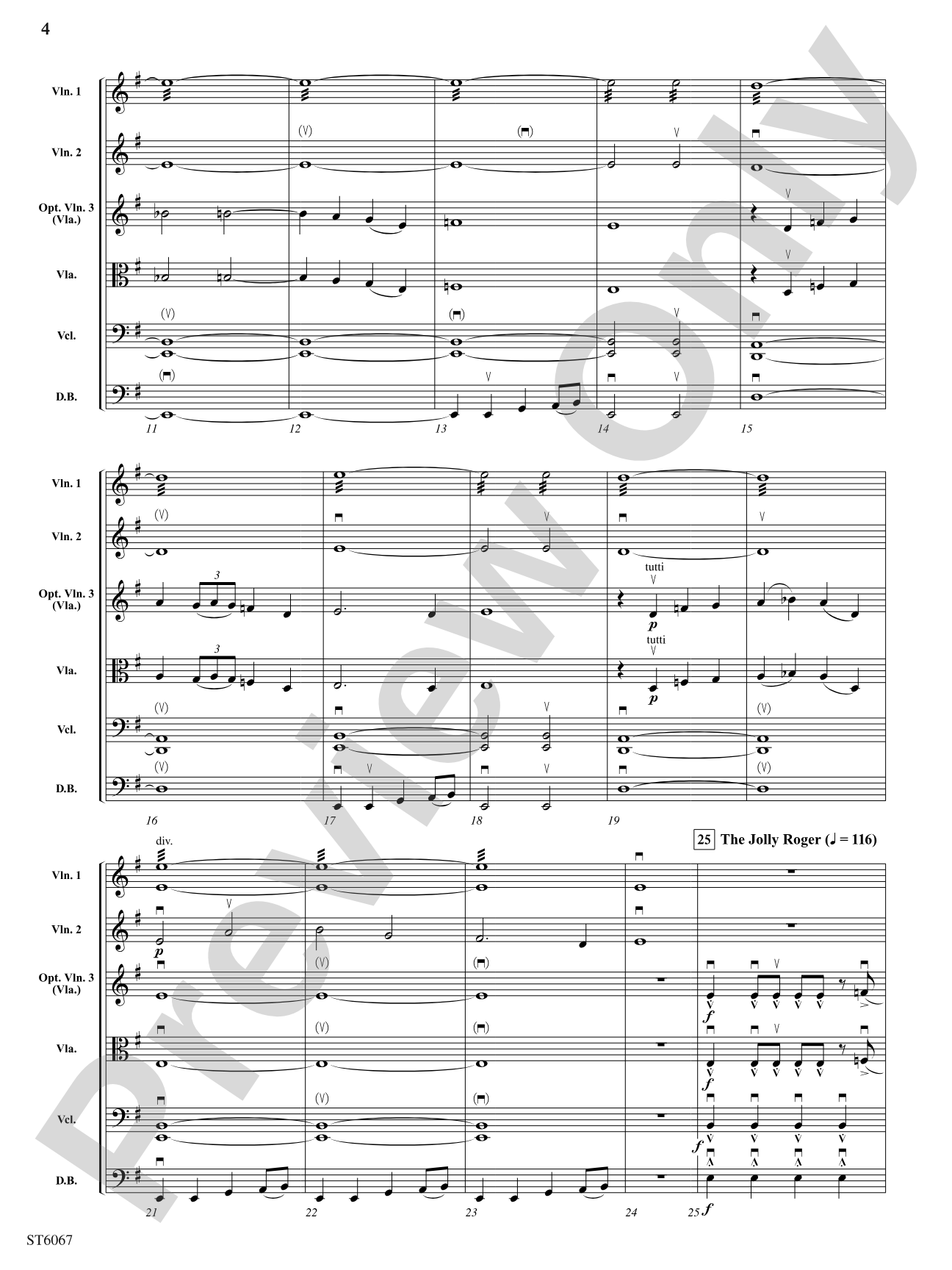 A Pirate's Legend: String Orchestra Conductor Score & Parts