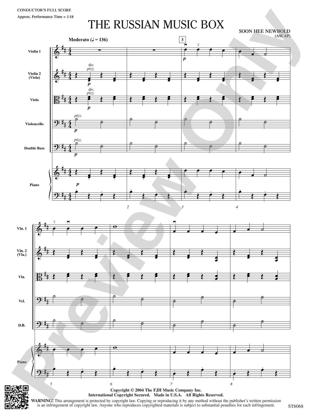 The Russian Music Box: String Orchestra Conductor Score & Parts
