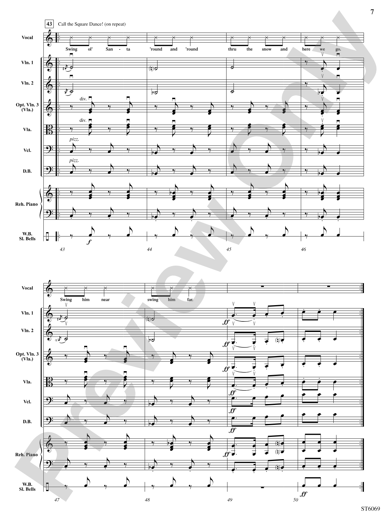 Ho Ho Hoedown: String Orchestra Conductor Score & Parts