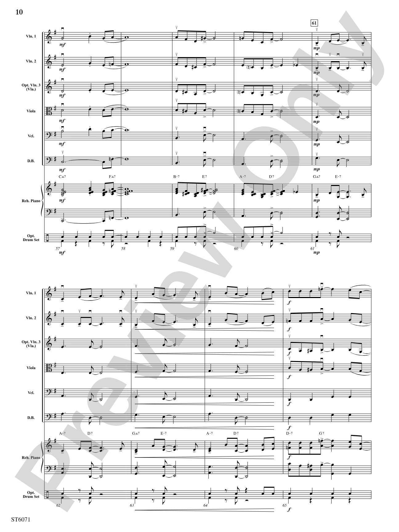 Swing on a String: String Orchestra Conductor Score & Parts