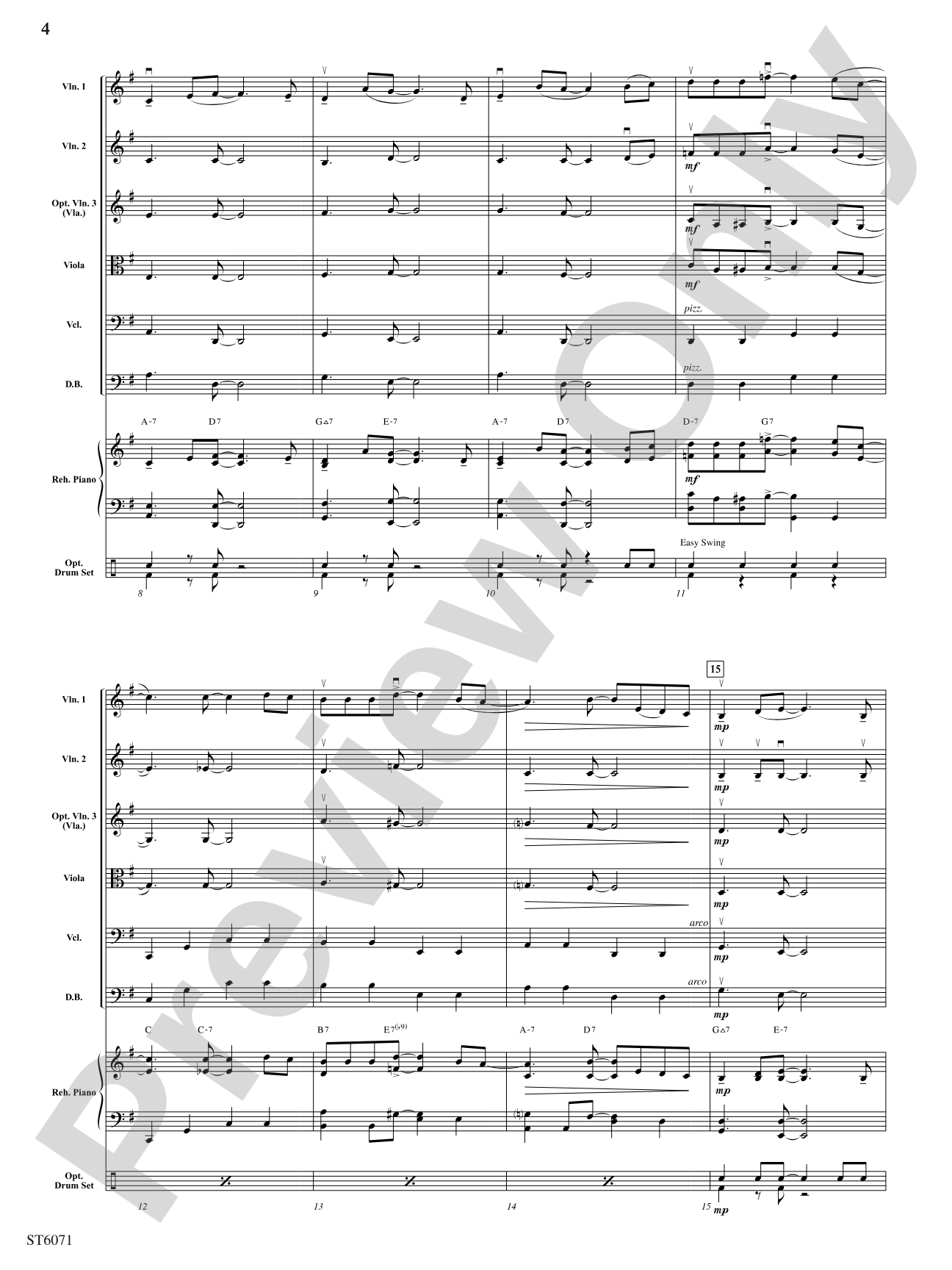 Swing on a String: String Orchestra Conductor Score & Parts