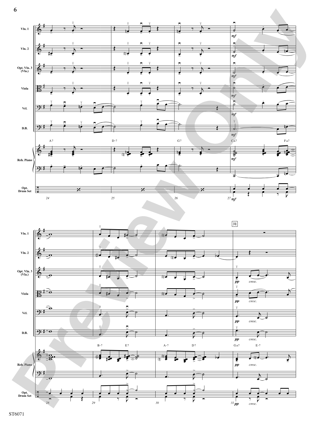 Swing on a String: String Orchestra Conductor Score & Parts