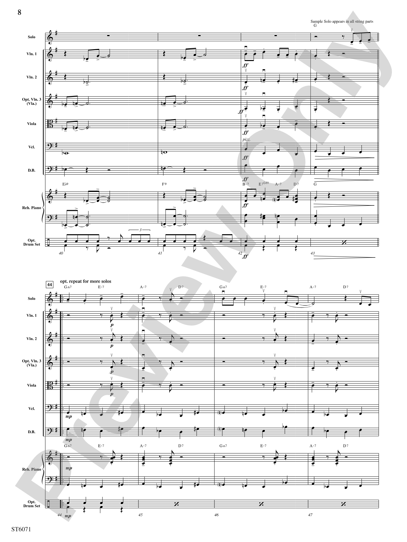 Swing on a String: String Orchestra Conductor Score & Parts