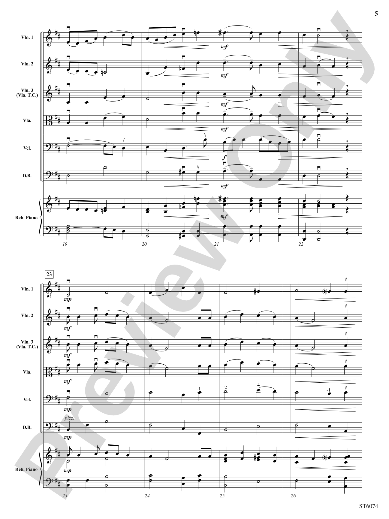 Deep River: String Orchestra Conductor Score & Parts