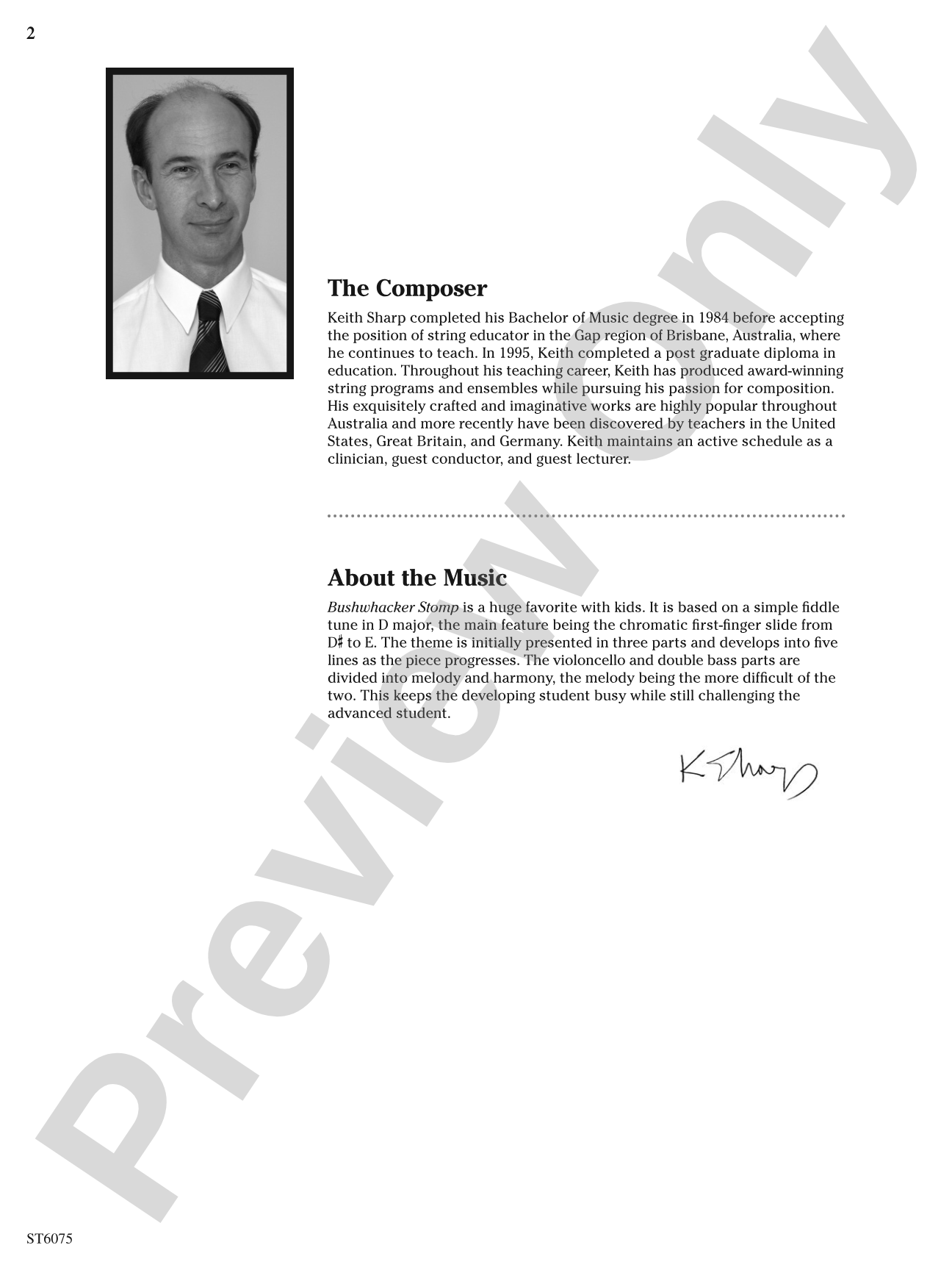 Bushwhacker Stomp: String Orchestra Conductor Score & Parts