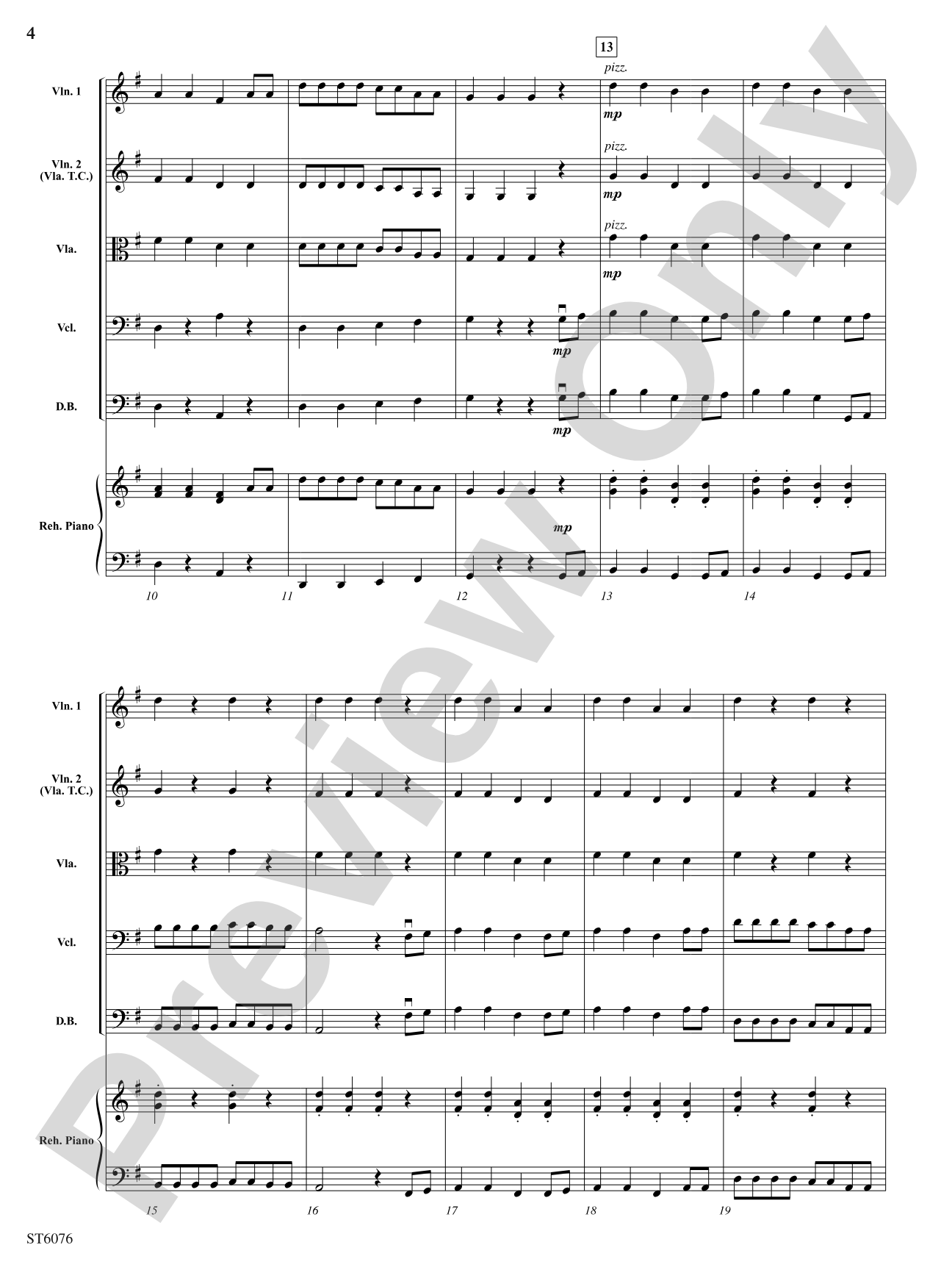 Doodlin' Around: String Orchestra Conductor Score & Parts