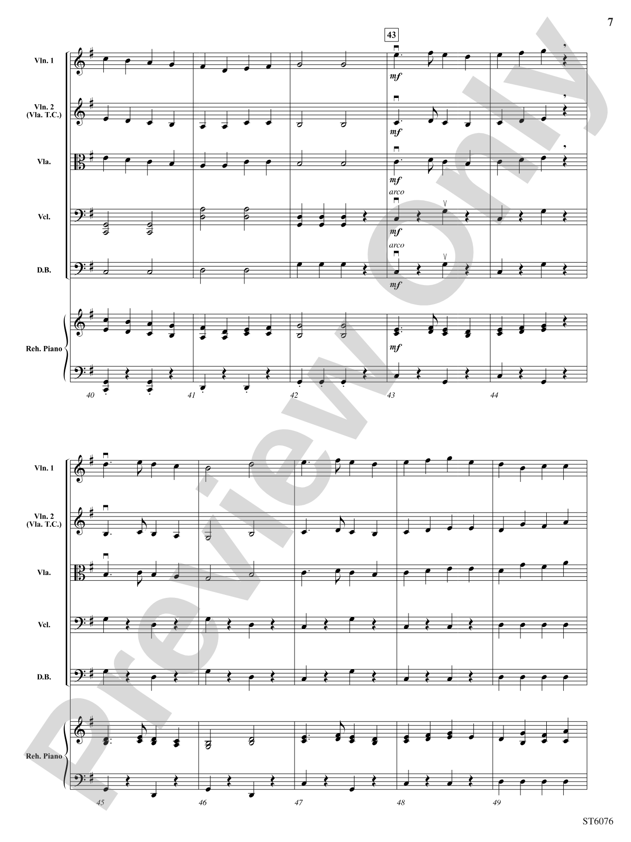 Doodlin' Around: String Orchestra Conductor Score & Parts