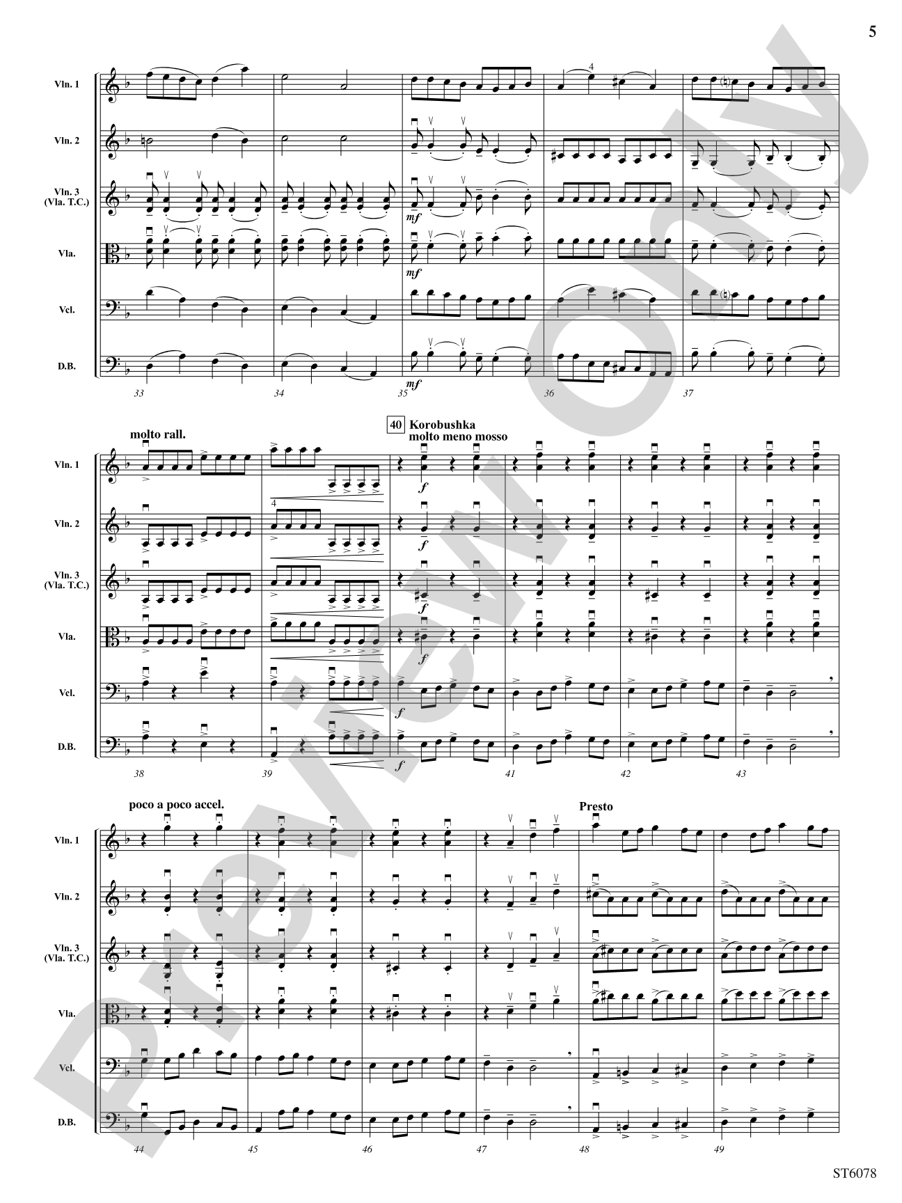Postcards from Russia: String Orchestra Conductor Score & Parts