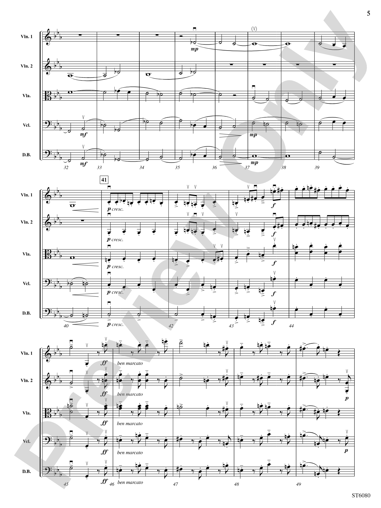 Academic Festival Overture, Opus 80: String Orchestra Conductor Score & Parts