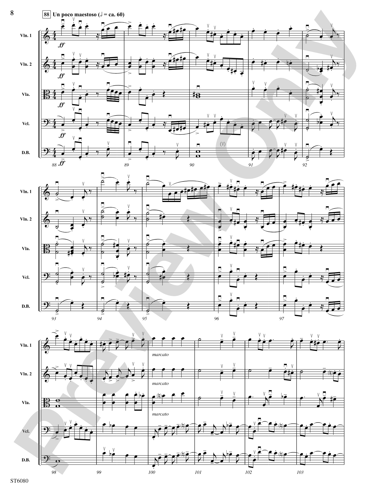 Academic Festival Overture, Opus 80: String Orchestra Conductor Score & Parts