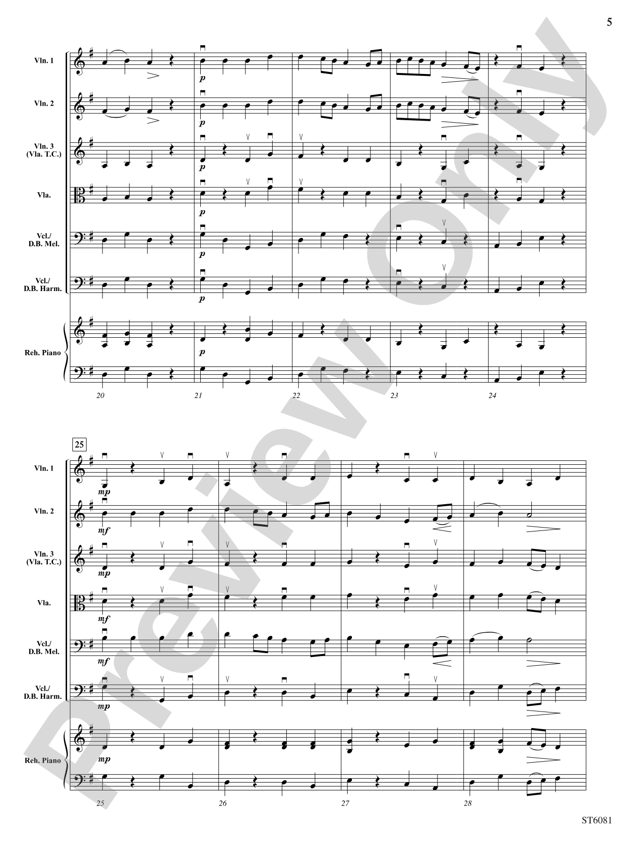 The King's Fiddlers: String Orchestra Conductor Score & Parts