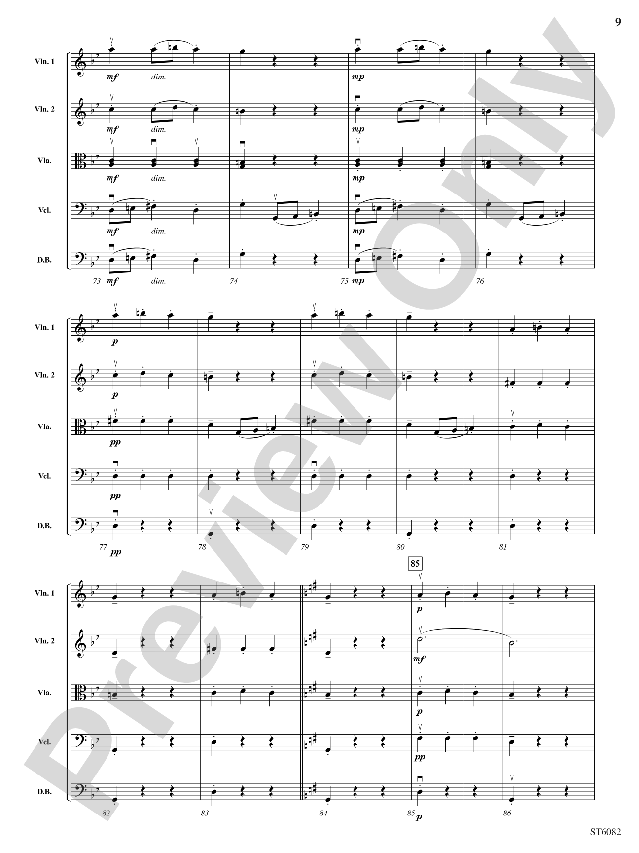 Slavonic Dance, Opus 46, No. 8: String Orchestra Conductor Score & Parts