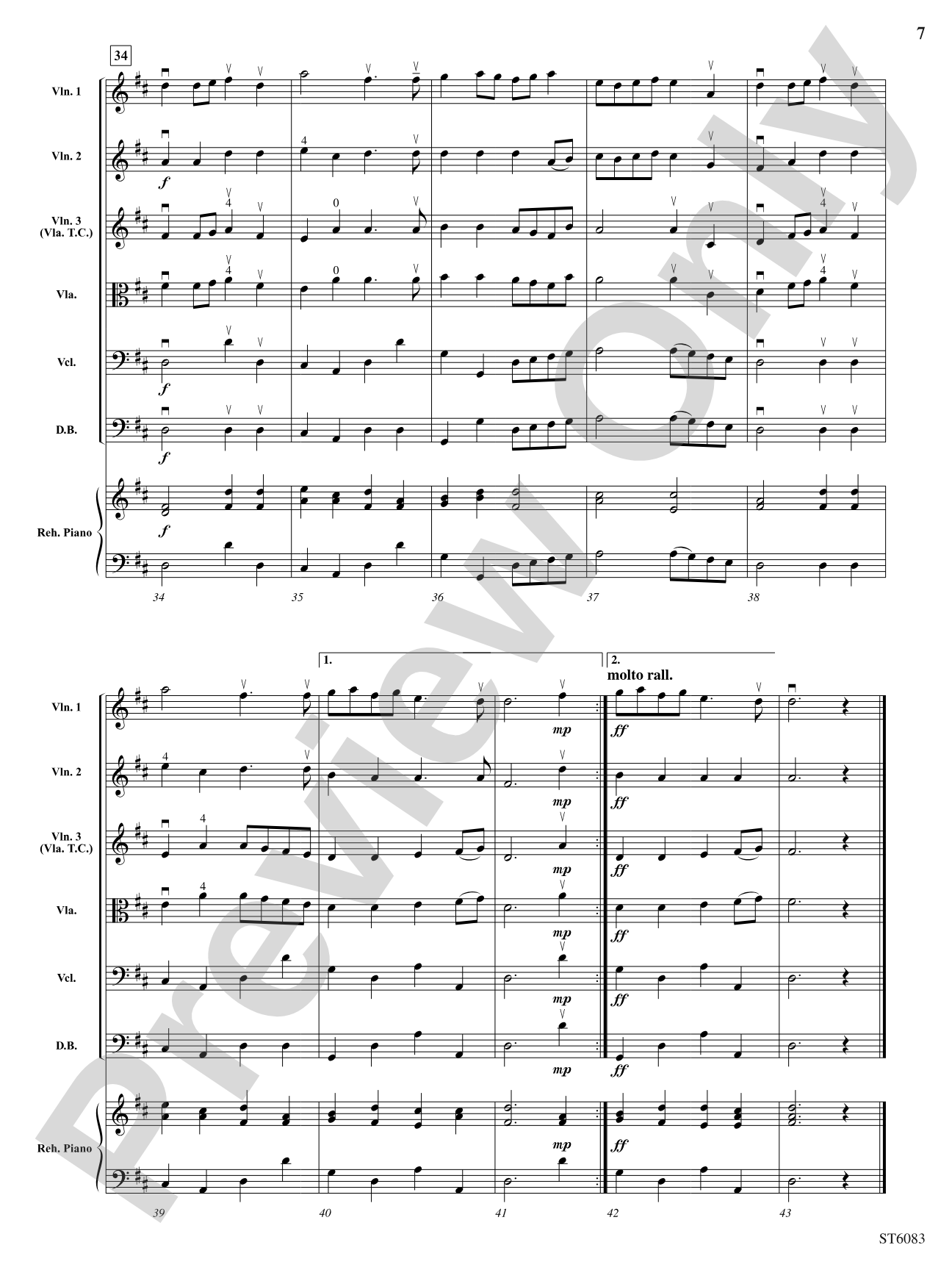 Prelude to Te Deum: String Orchestra Conductor Score & Parts