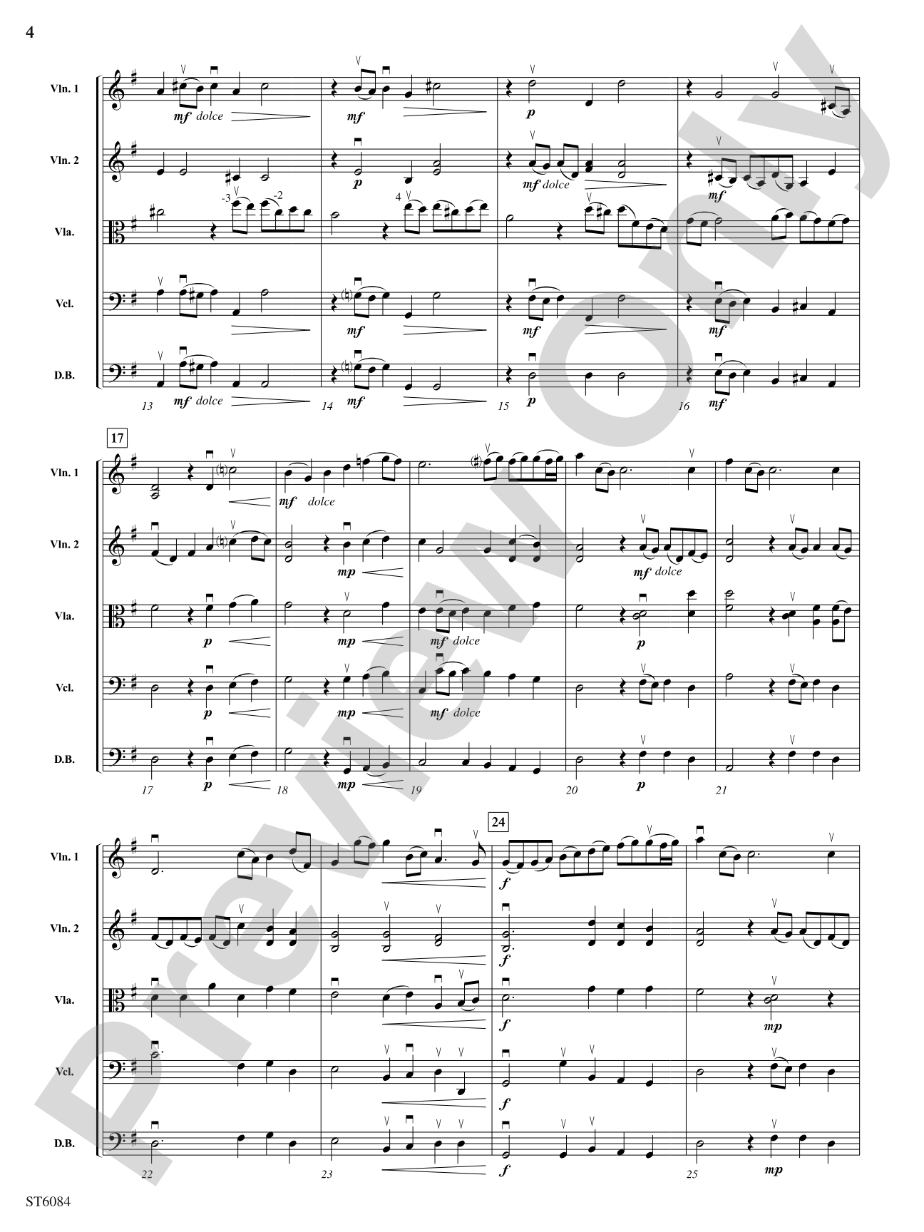 Sonata in G: String Orchestra Conductor Score & Parts