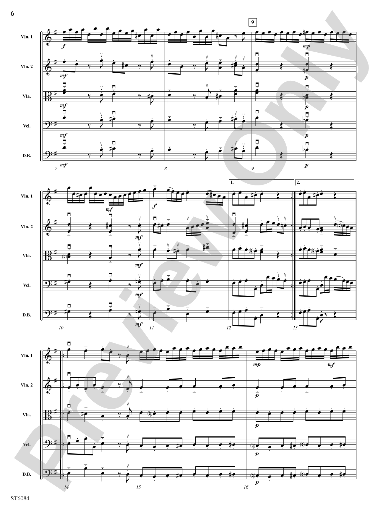 Sonata in G: String Orchestra Conductor Score & Parts