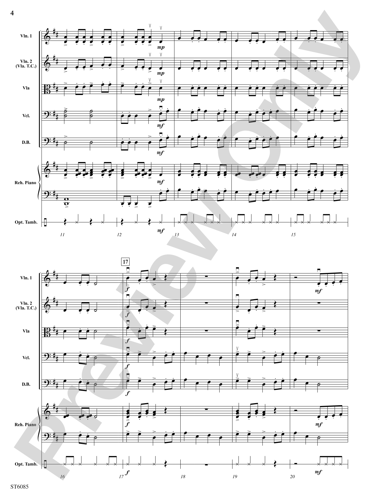 Courtly Dance and Procession: String Orchestra Conductor Score & Parts