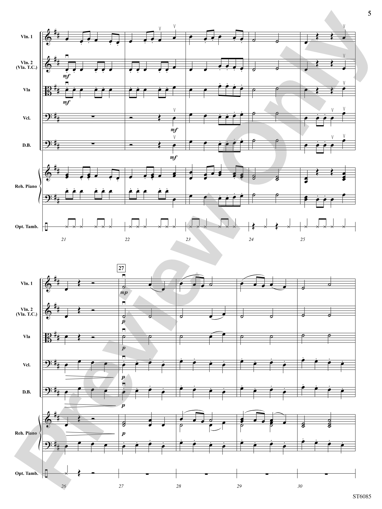 Courtly Dance and Procession: String Orchestra Conductor Score & Parts