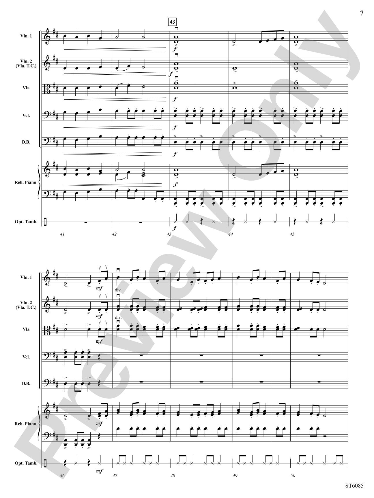 Courtly Dance and Procession: String Orchestra Conductor Score & Parts