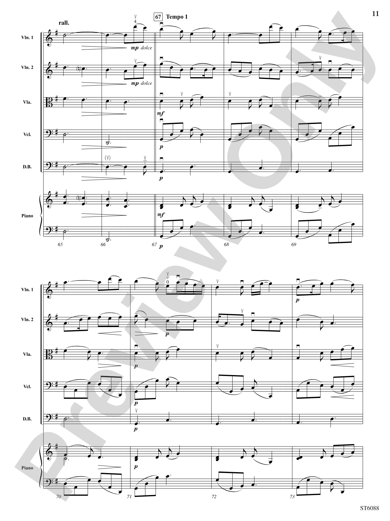 River Song: String Orchestra Conductor Score & Parts