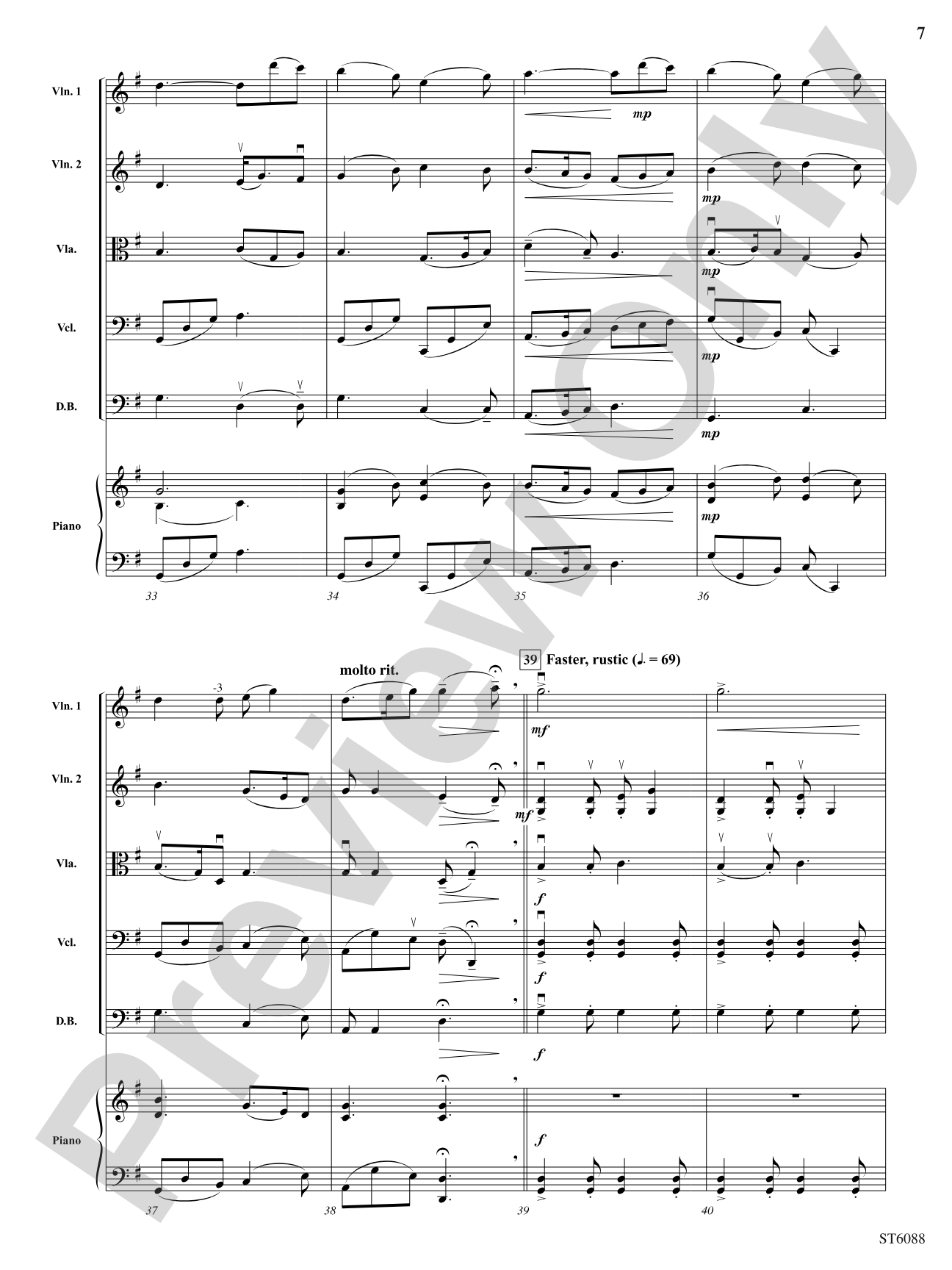 River Song: String Orchestra Conductor Score & Parts