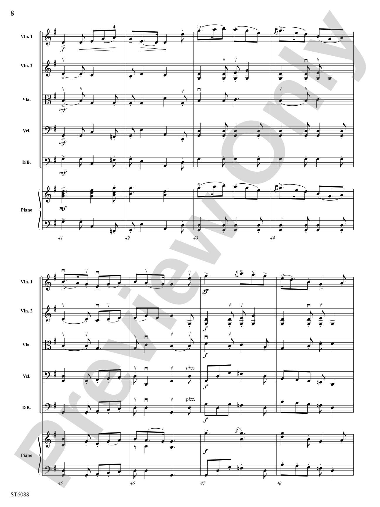 River Song: String Orchestra Conductor Score & Parts