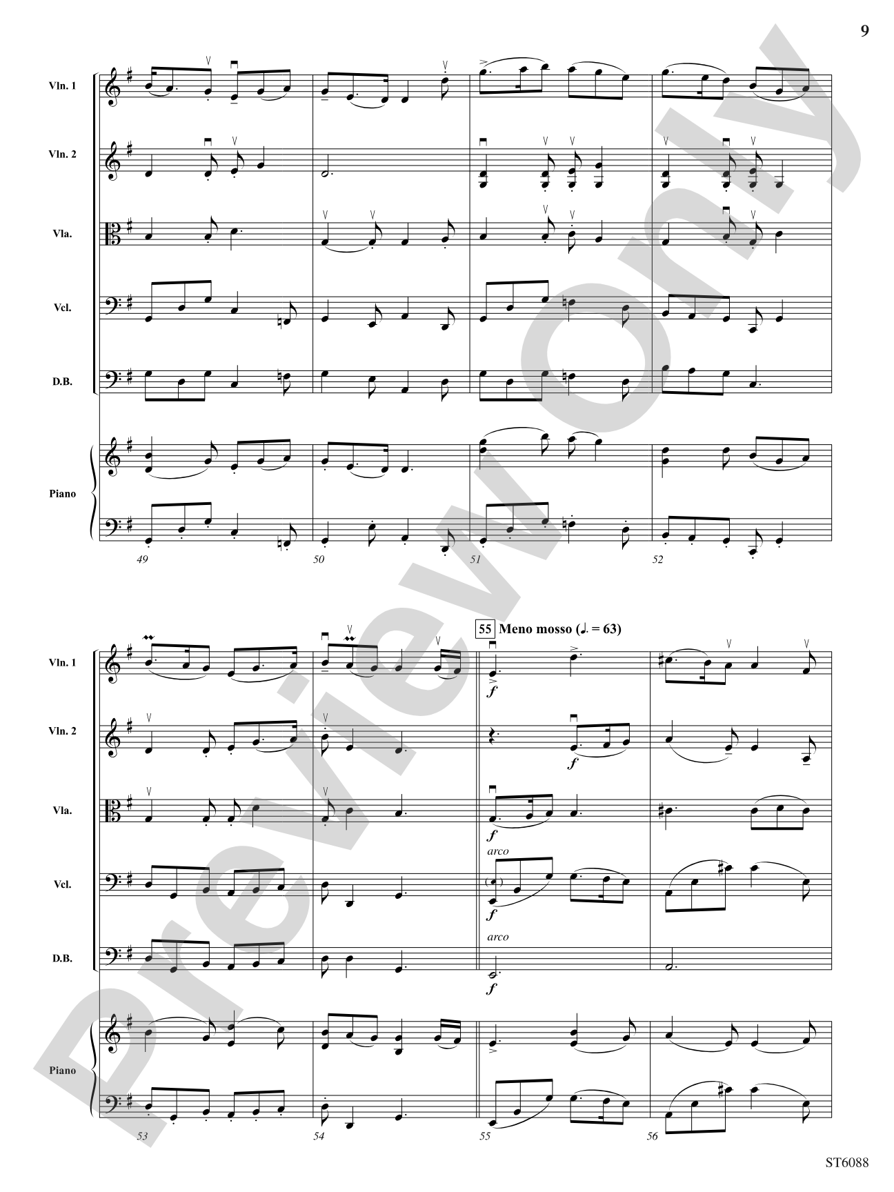 River Song: String Orchestra Conductor Score & Parts