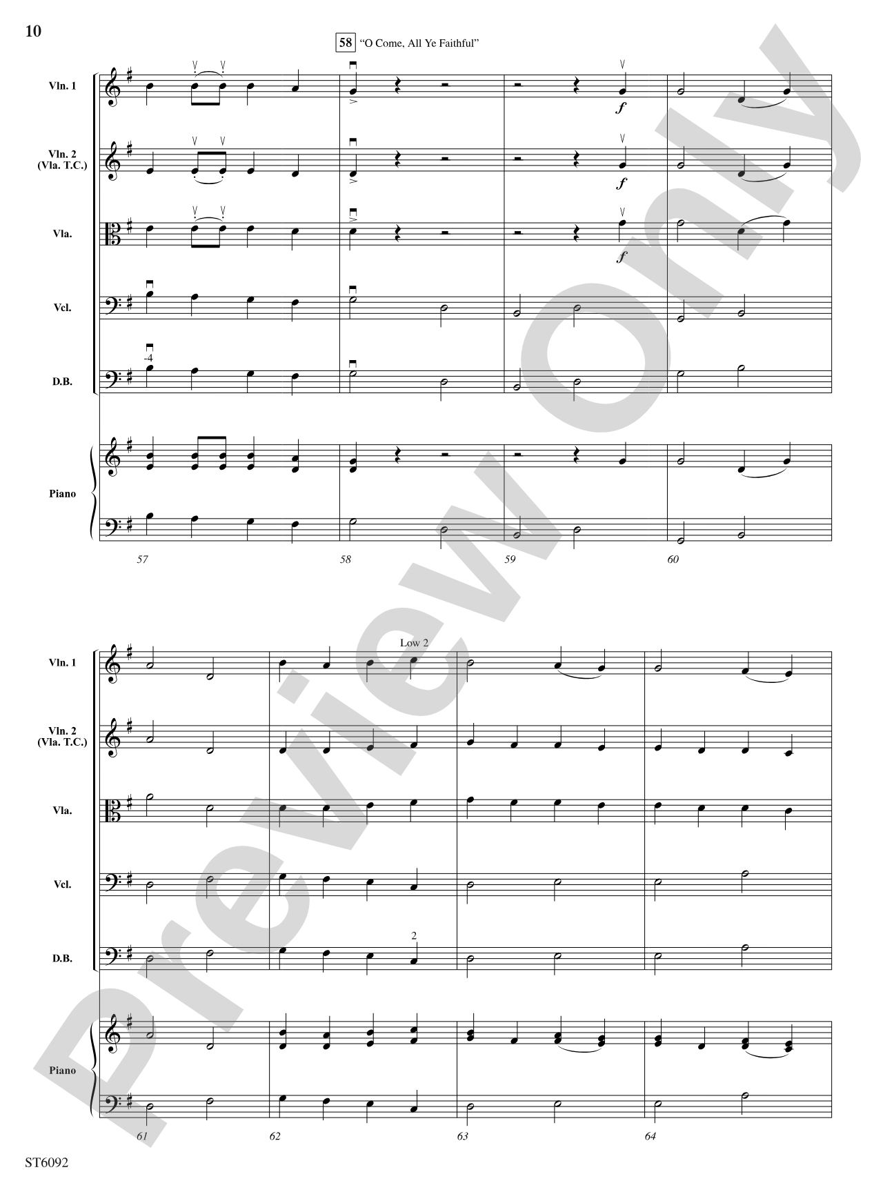 A Christmas Symphony: String Orchestra Conductor Score & Parts
