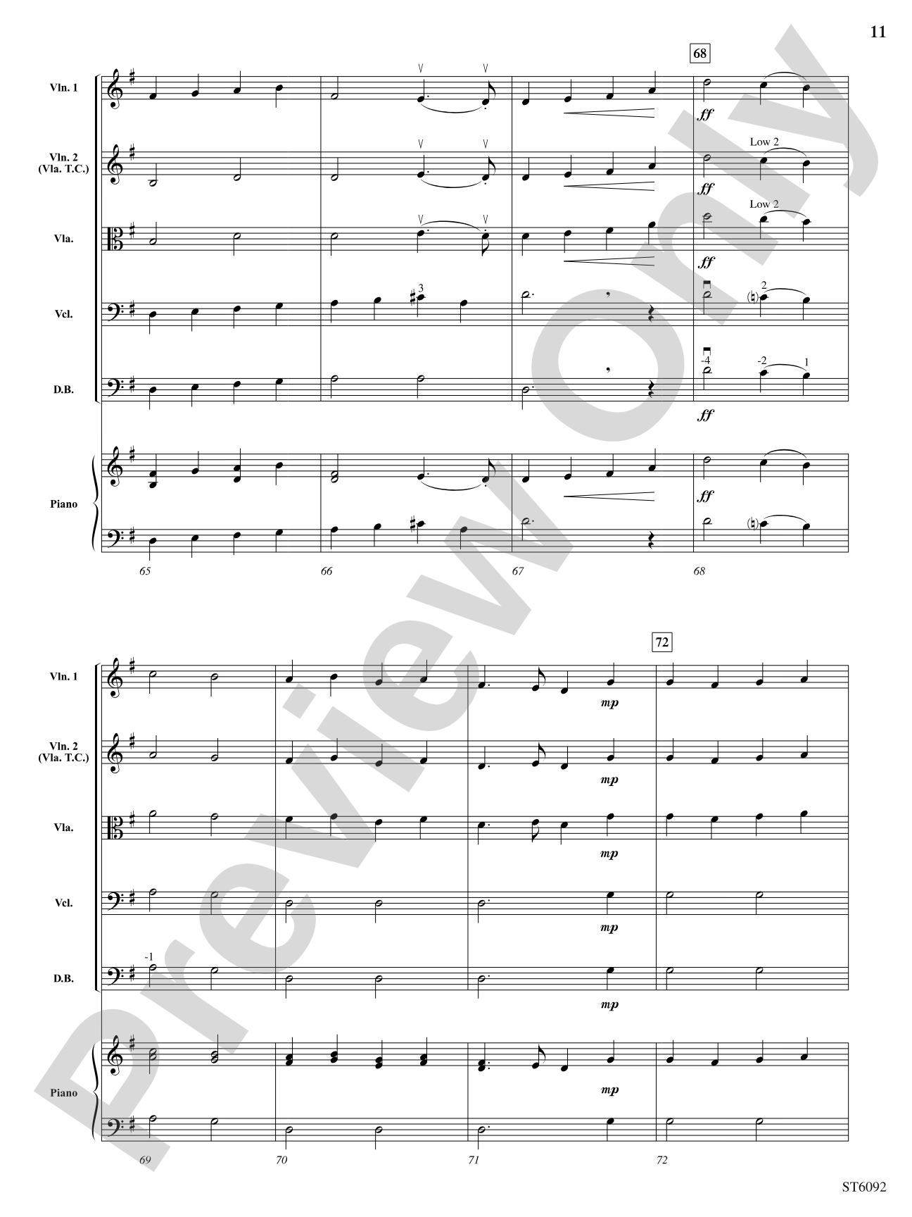 A Christmas Symphony: String Orchestra Conductor Score & Parts