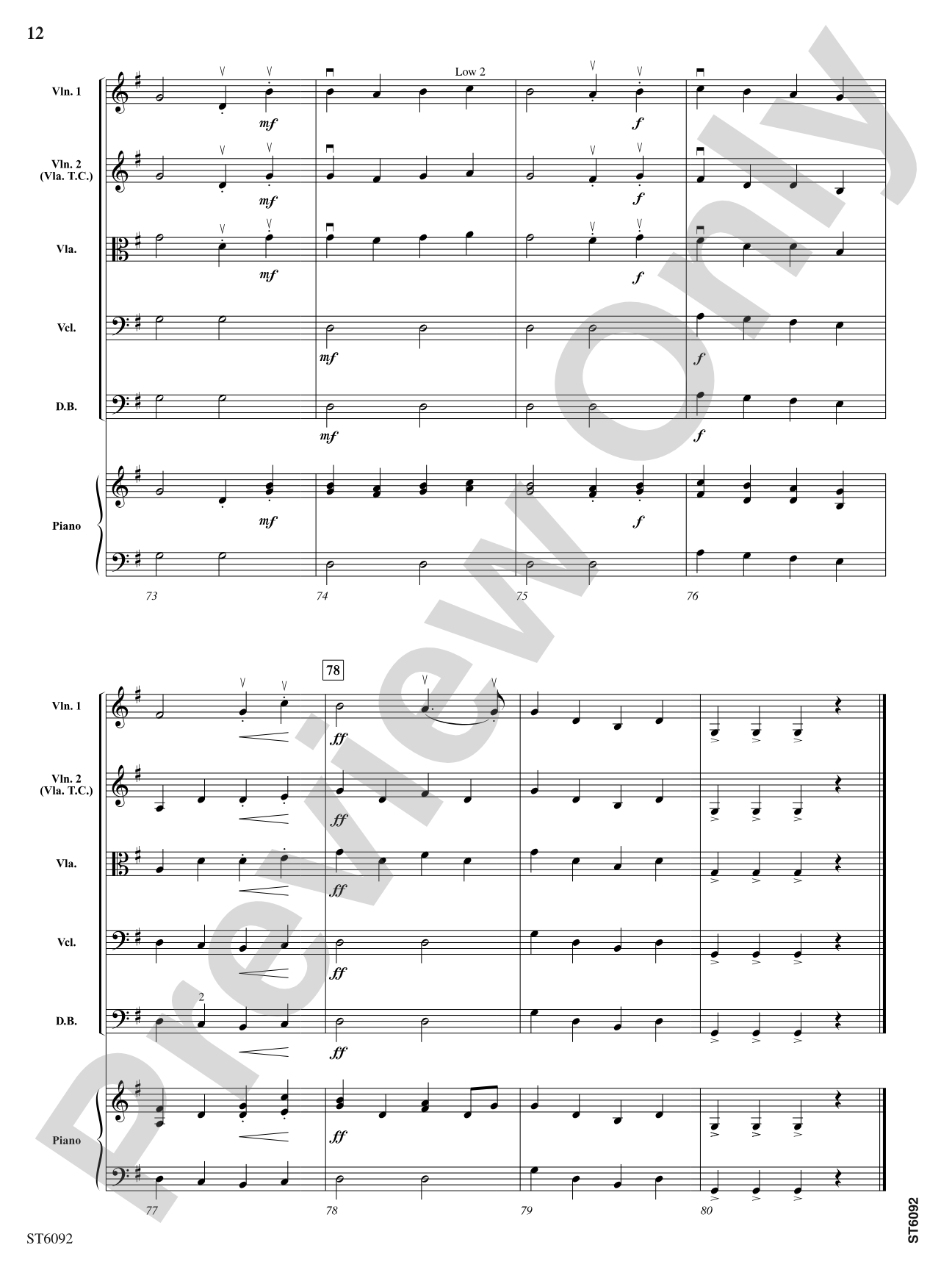 A Christmas Symphony: String Orchestra Conductor Score & Parts