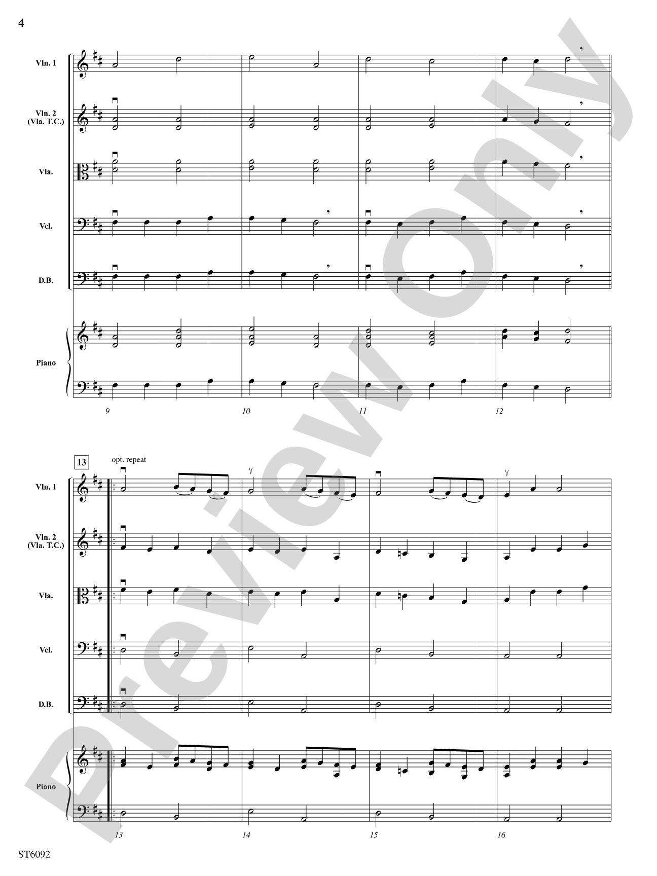 A Christmas Symphony: String Orchestra Conductor Score & Parts