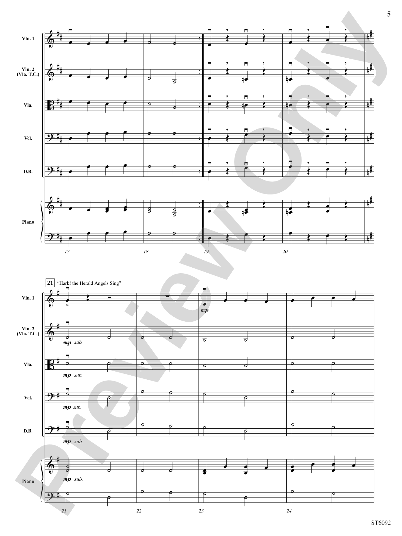A Christmas Symphony: String Orchestra Conductor Score & Parts