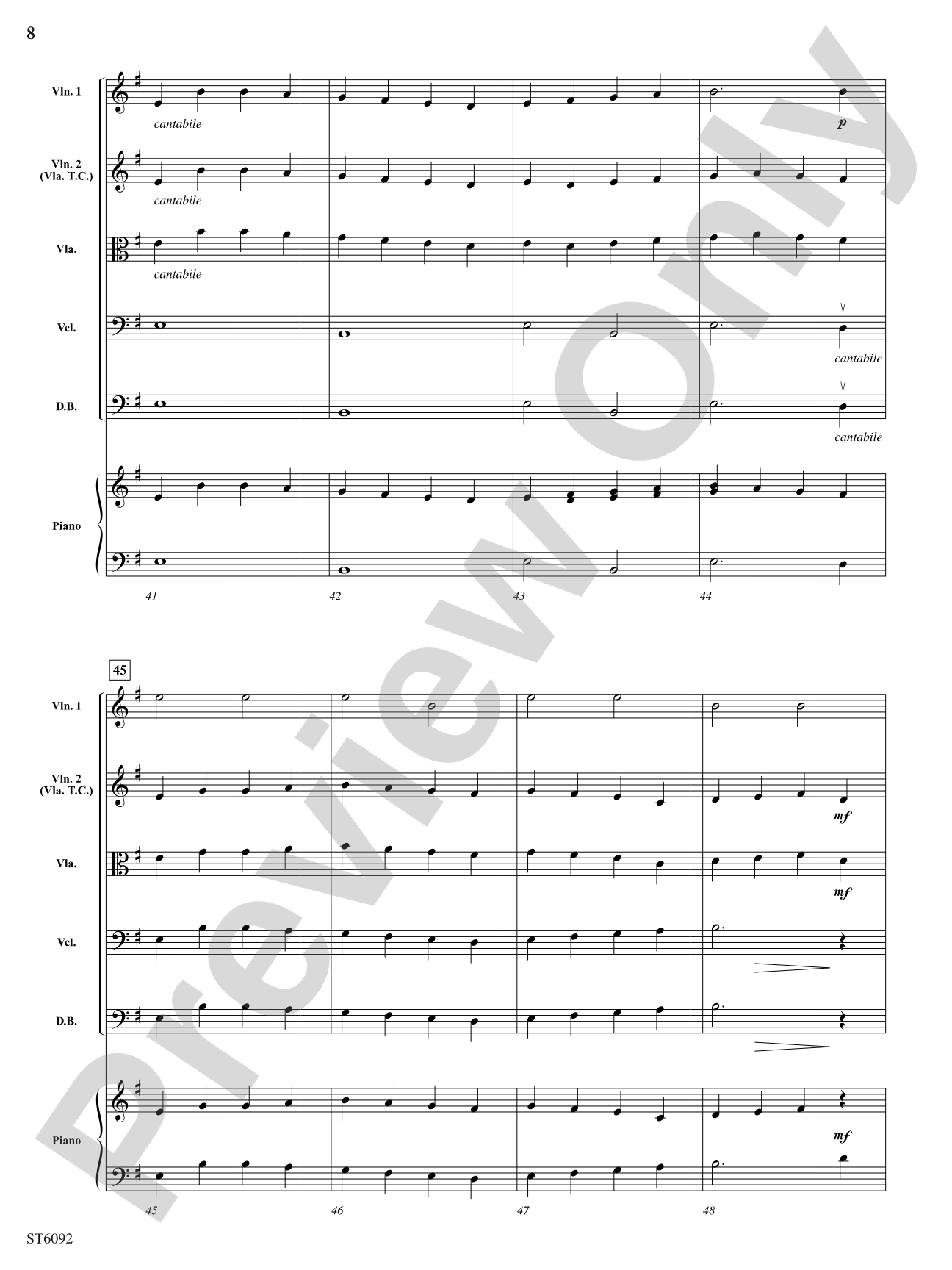 A Christmas Symphony: String Orchestra Conductor Score & Parts