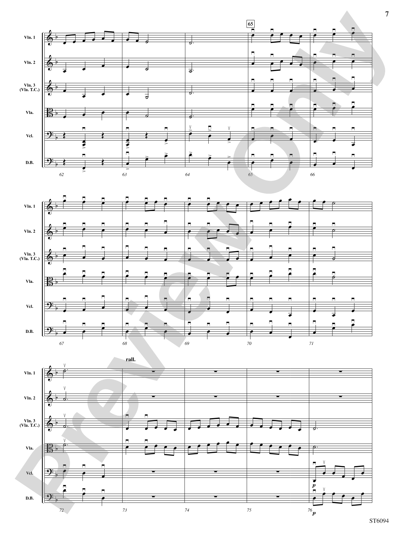 A Knight's Quest: String Orchestra Conductor Score & Parts