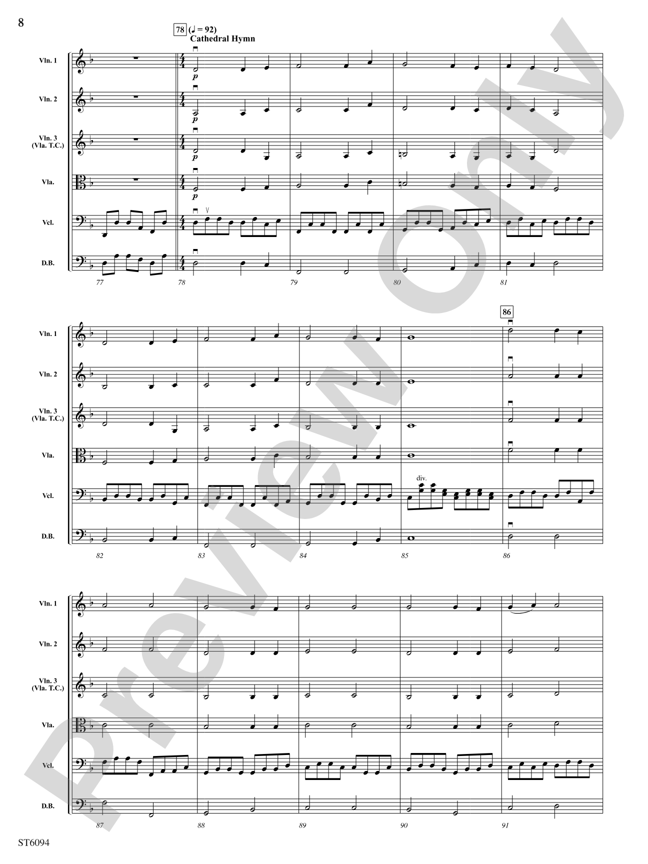 A Knight's Quest: String Orchestra Conductor Score & Parts