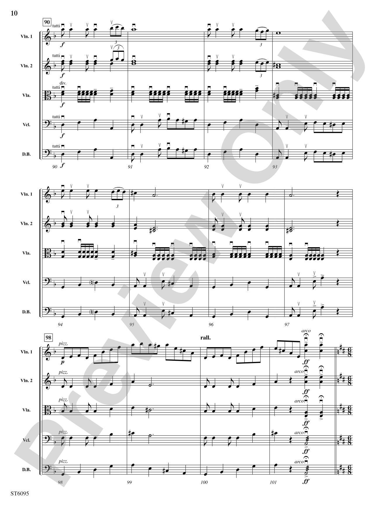 Fantasía española: String Orchestra Conductor Score & Parts