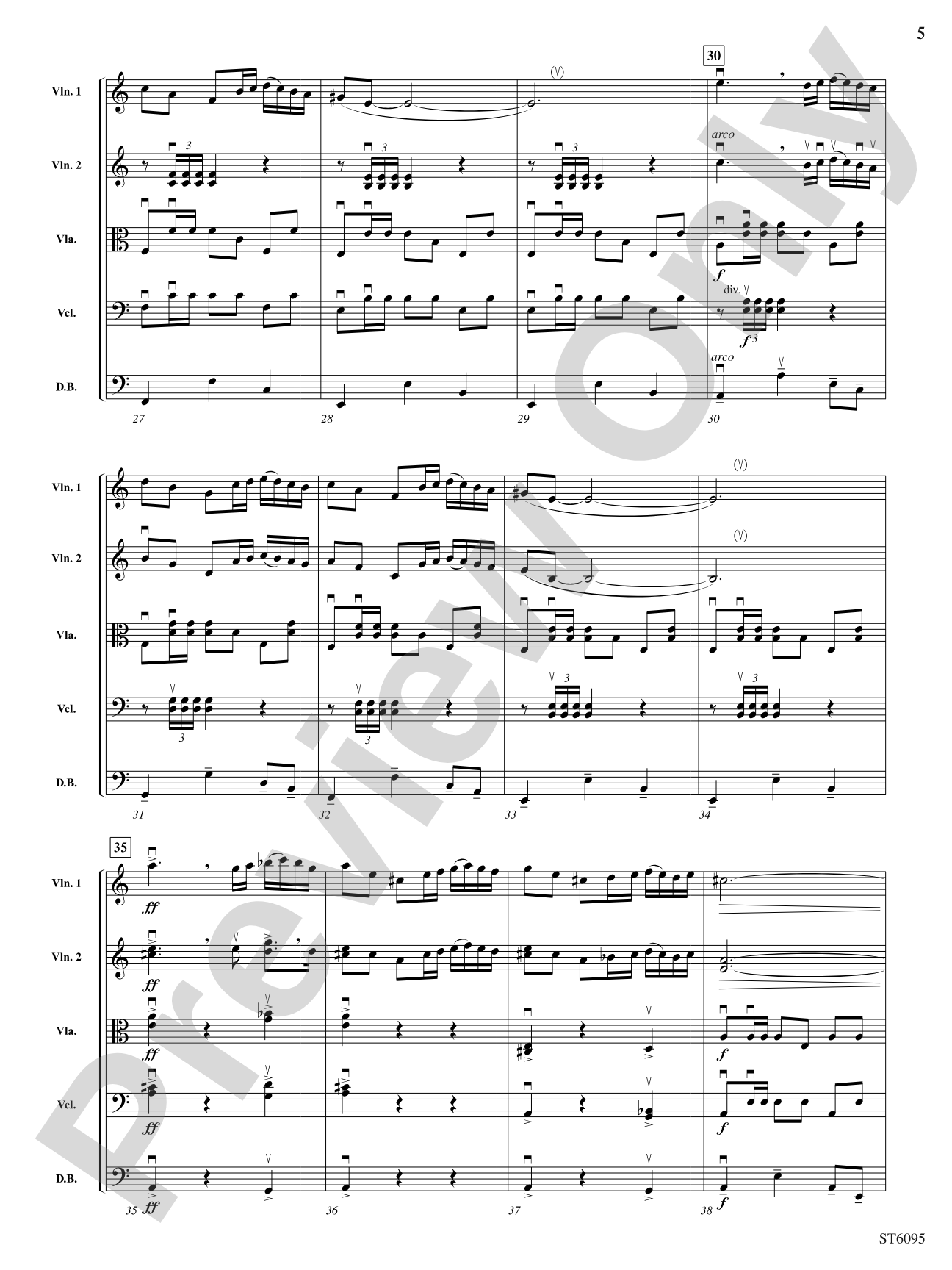 Fantasía española: String Orchestra Conductor Score & Parts