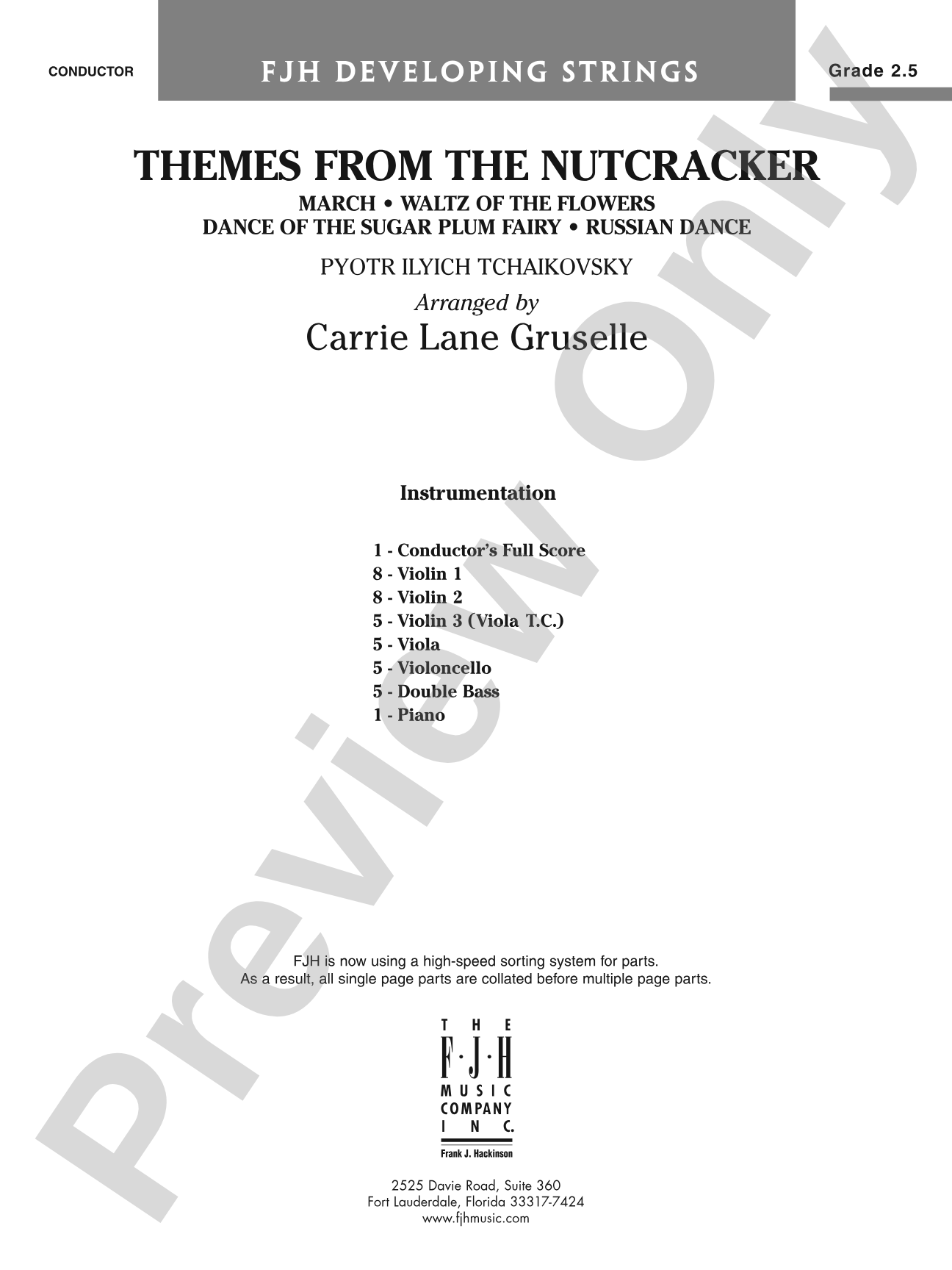 Themes from The Nutcracker: String Orchestra Conductor Score & Parts