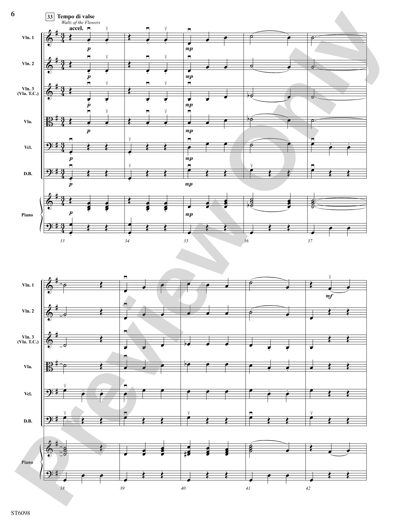 Themes from The Nutcracker: String Orchestra Conductor Score & Parts