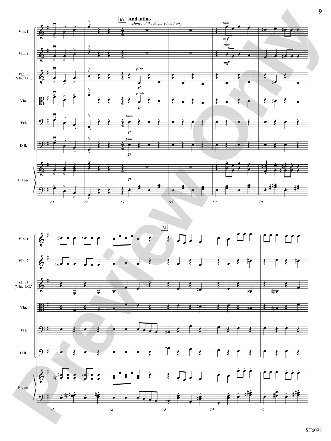 Themes from The Nutcracker: String Orchestra Conductor Score & Parts