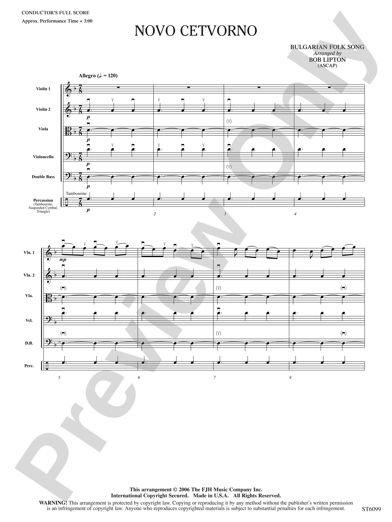 Novo cetvorno: String Orchestra Conductor Score & Parts