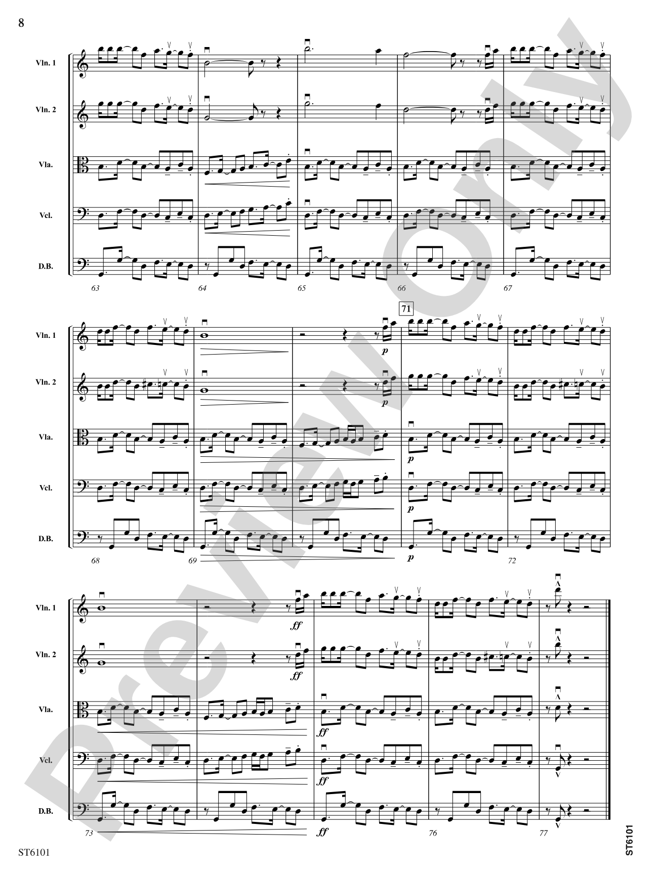 Tudo bem: String Orchestra Conductor Score & Parts