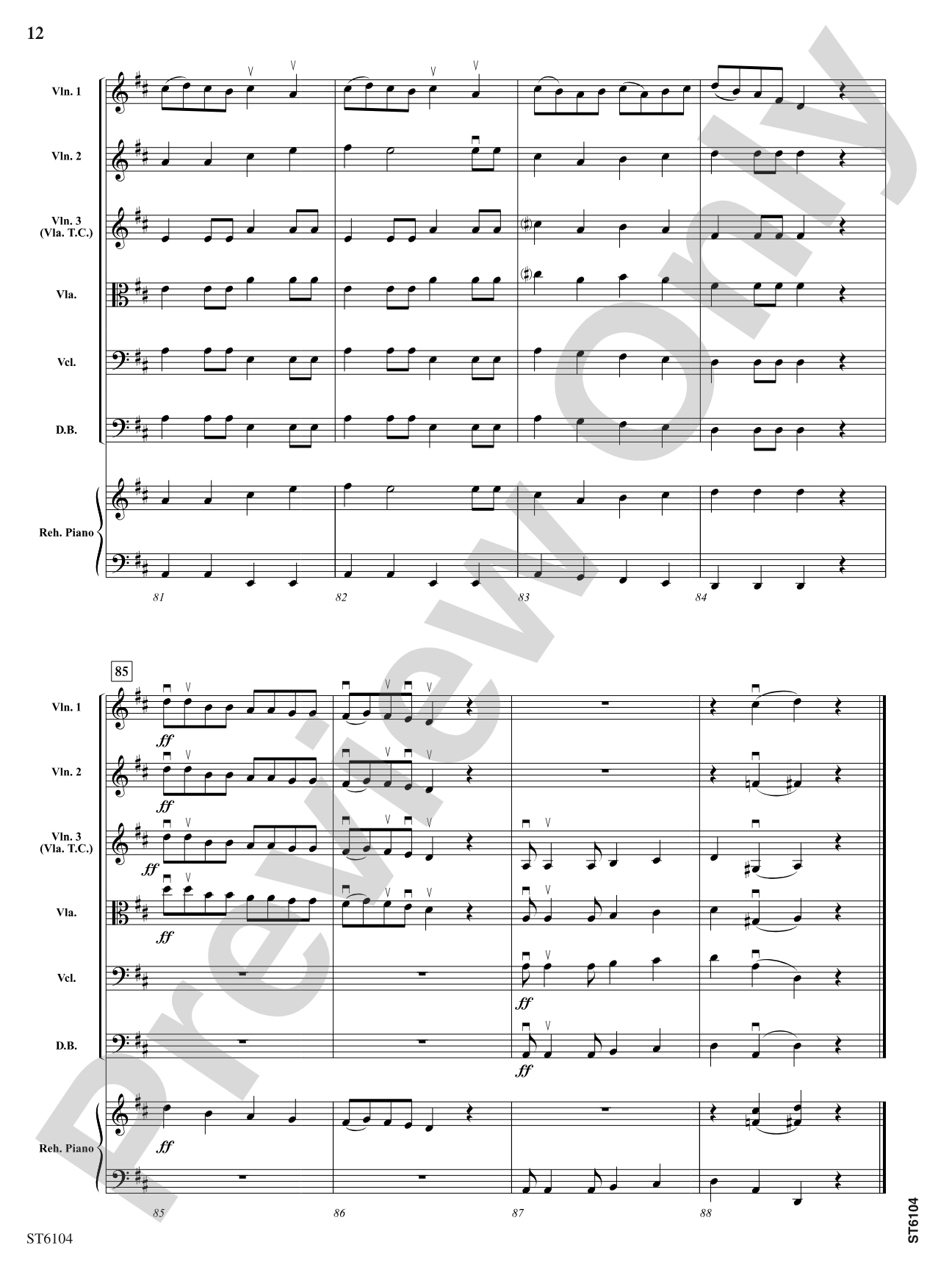 The Wabash Cannonball: Score