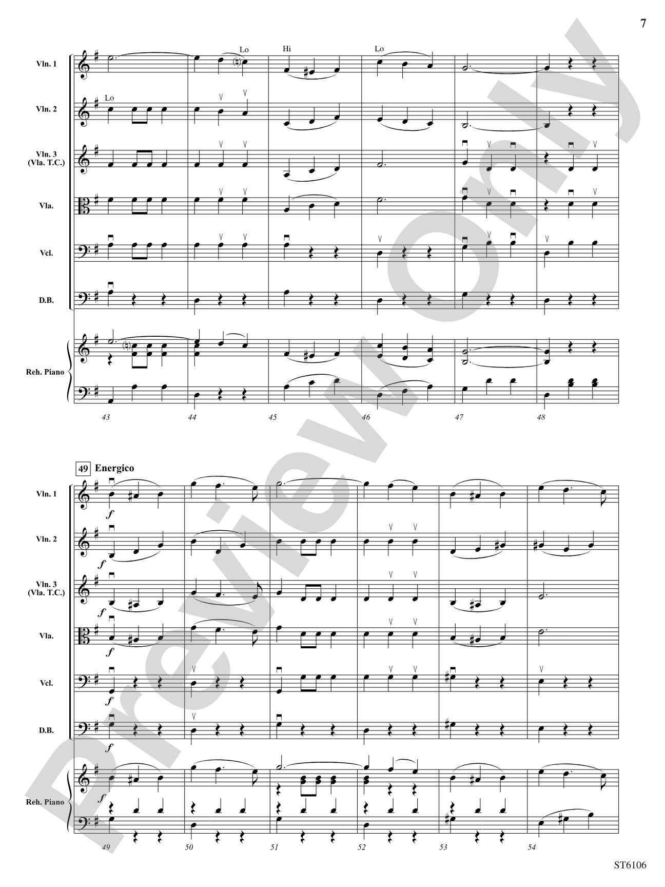 Over the Waves (Sobre las Olas): String Orchestra Conductor Score & Parts