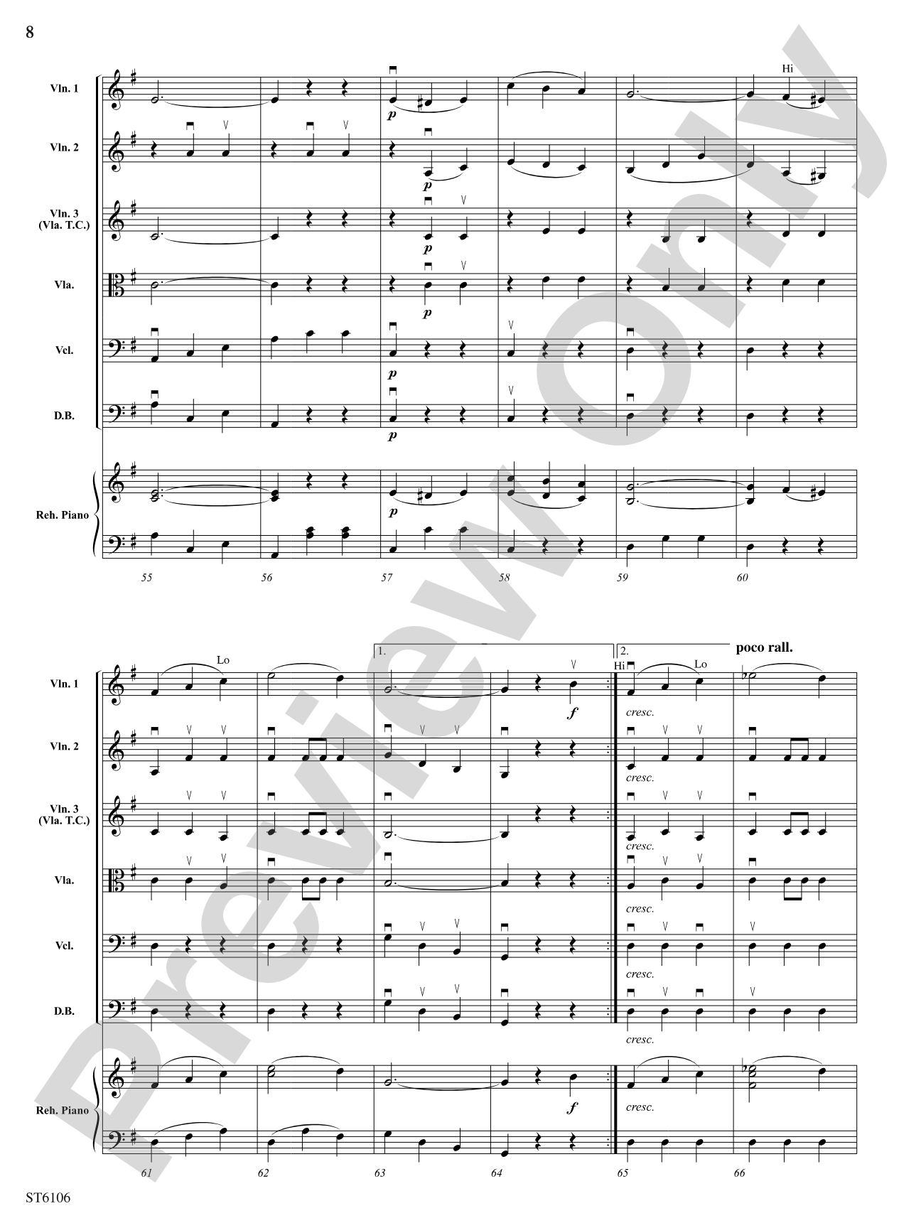 Over the Waves (Sobre las Olas): String Orchestra Conductor Score & Parts