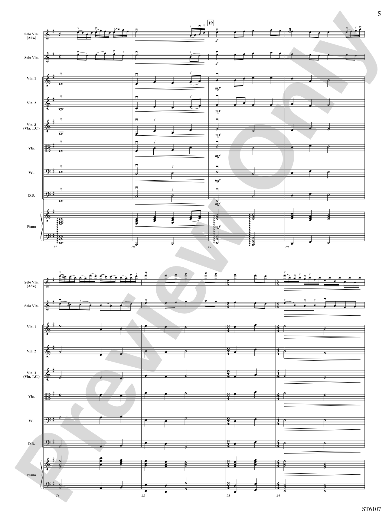 Celtica (for Solo Violin and String Orchestra): String Orchestra Conductor Score & Parts