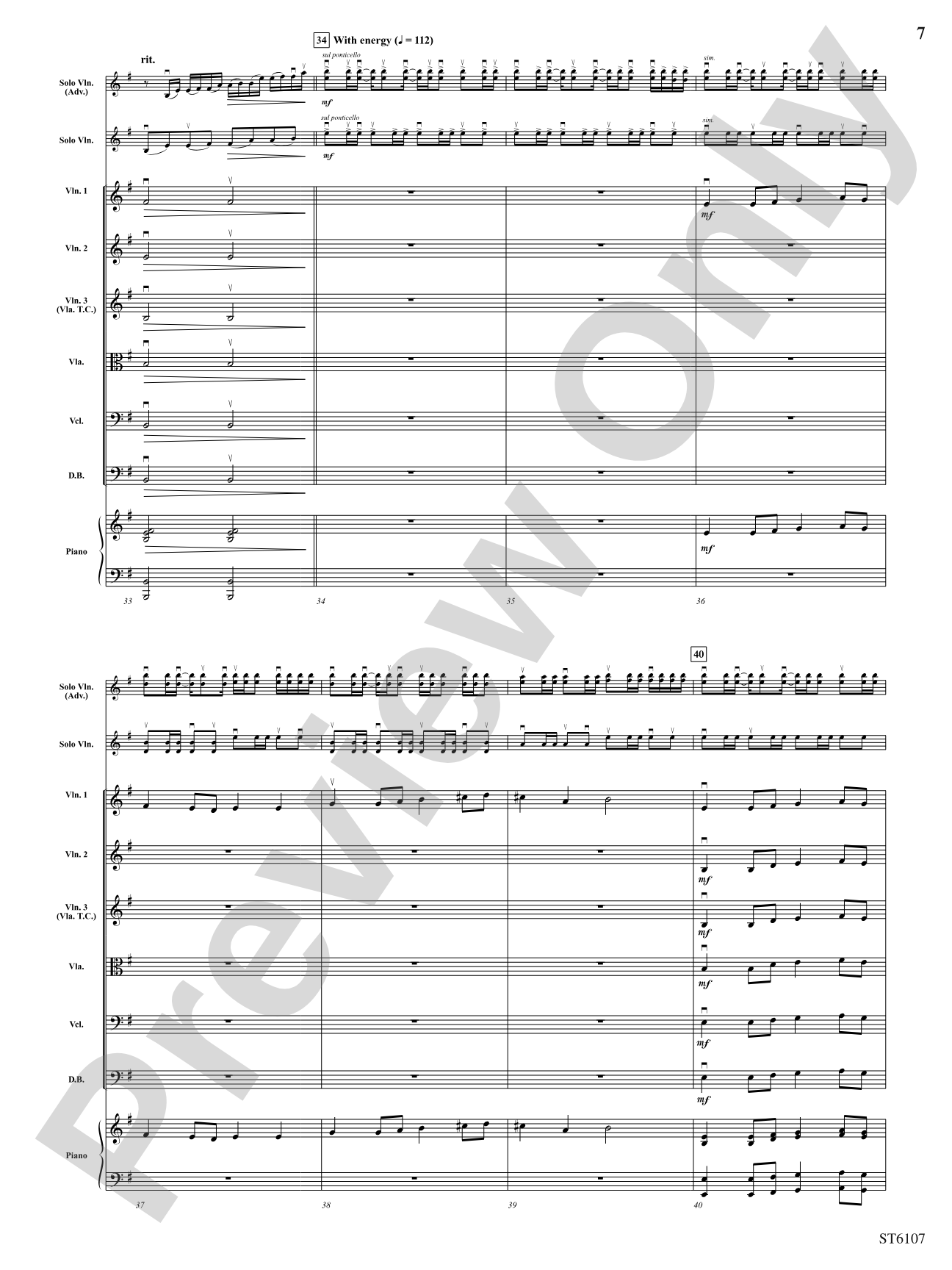 Celtica (for Solo Violin and String Orchestra): String Orchestra Conductor Score & Parts