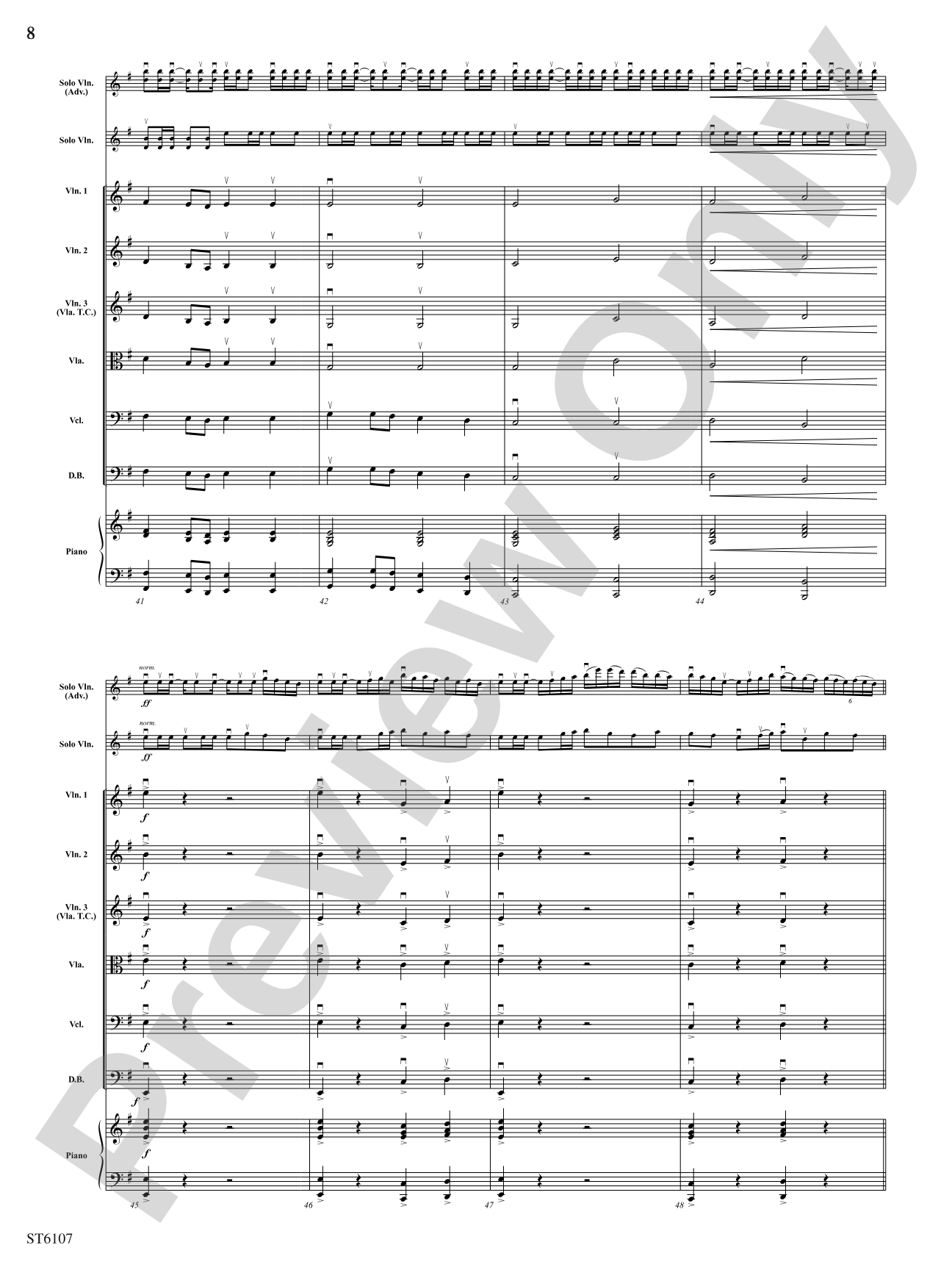 Celtica (for Solo Violin and String Orchestra): String Orchestra Conductor Score & Parts