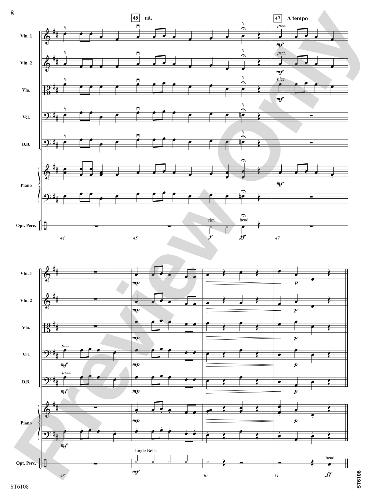 Saint Nick's Canon on the Housetop: String Orchestra Conductor Score & Parts
