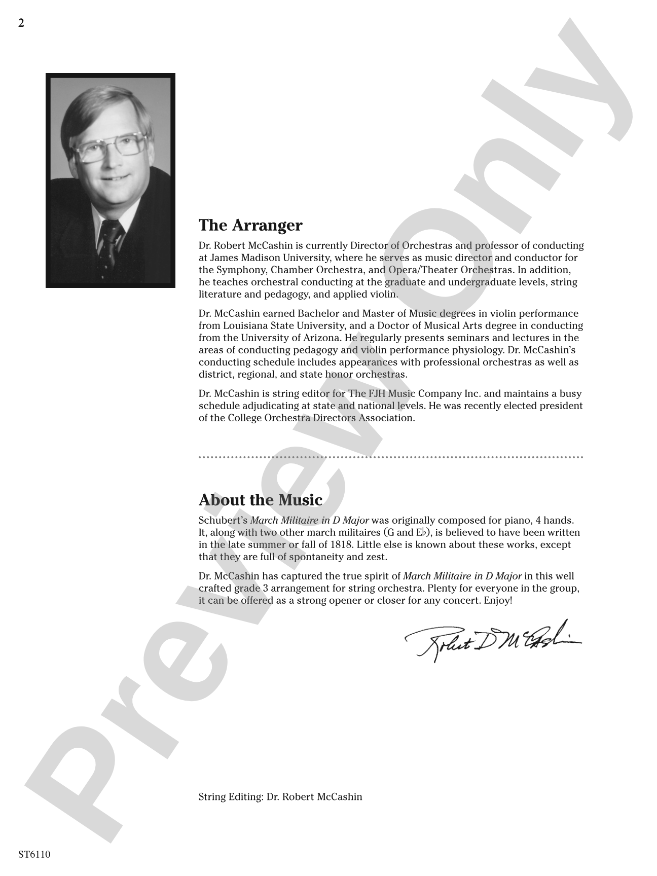 Marche Militaire in D Major: String Orchestra Conductor Score & Parts